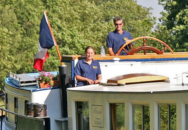French hotel barge Anjodi - Captain