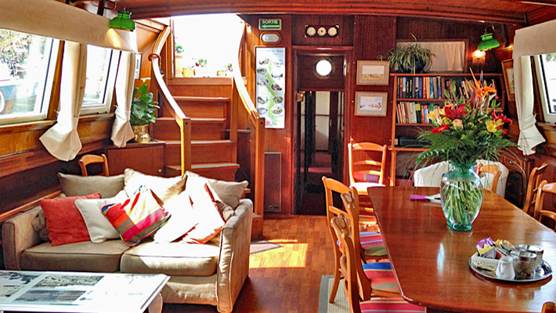 French hotel barge Athos - canal du midi France - Forward Salon