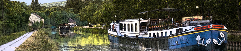 French Hotel Barges Vacations Cruises Tours Charters Barging in France -Canal de Briare, France - BargeCharters.com