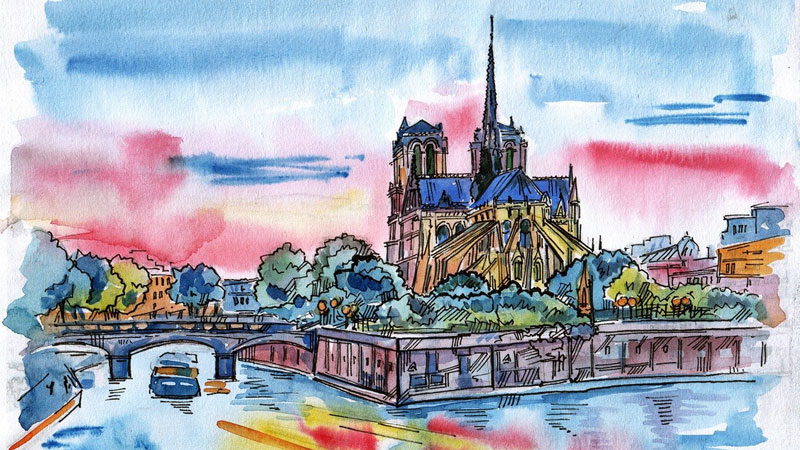 Paris watercolor