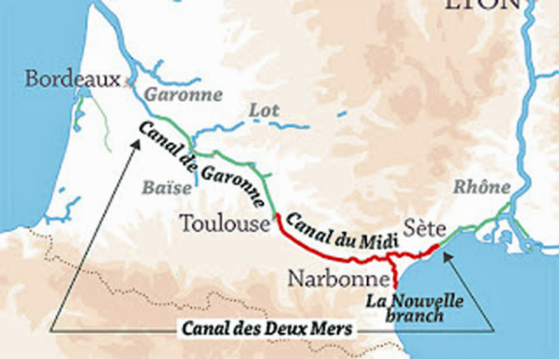 French Hotel Barges Vacations Cruises Tours Charters Barging in France -Canal de Garonne, France - BargeCharters.com
