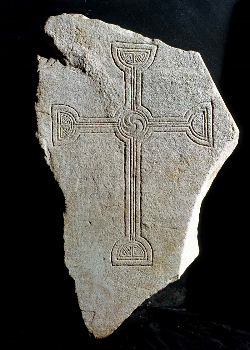 Barging in Ireland - Clonmacnoise Grave Slab