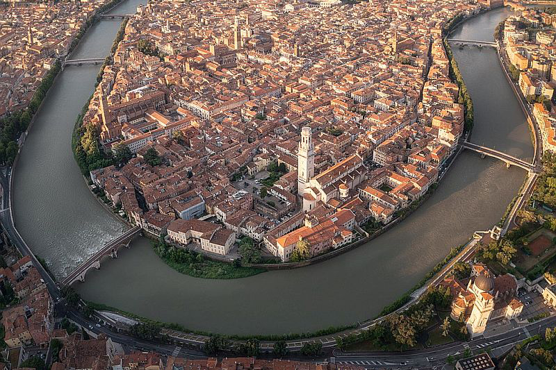 River Po, Italy - Verona - Roman city